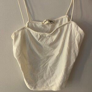 Cute White Square Crop Top